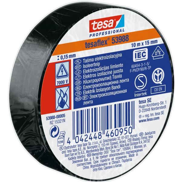 Thumbnail - MGA, Klebeband, Tesa SPVC Schwarzes Isolationsband 10mx15mm