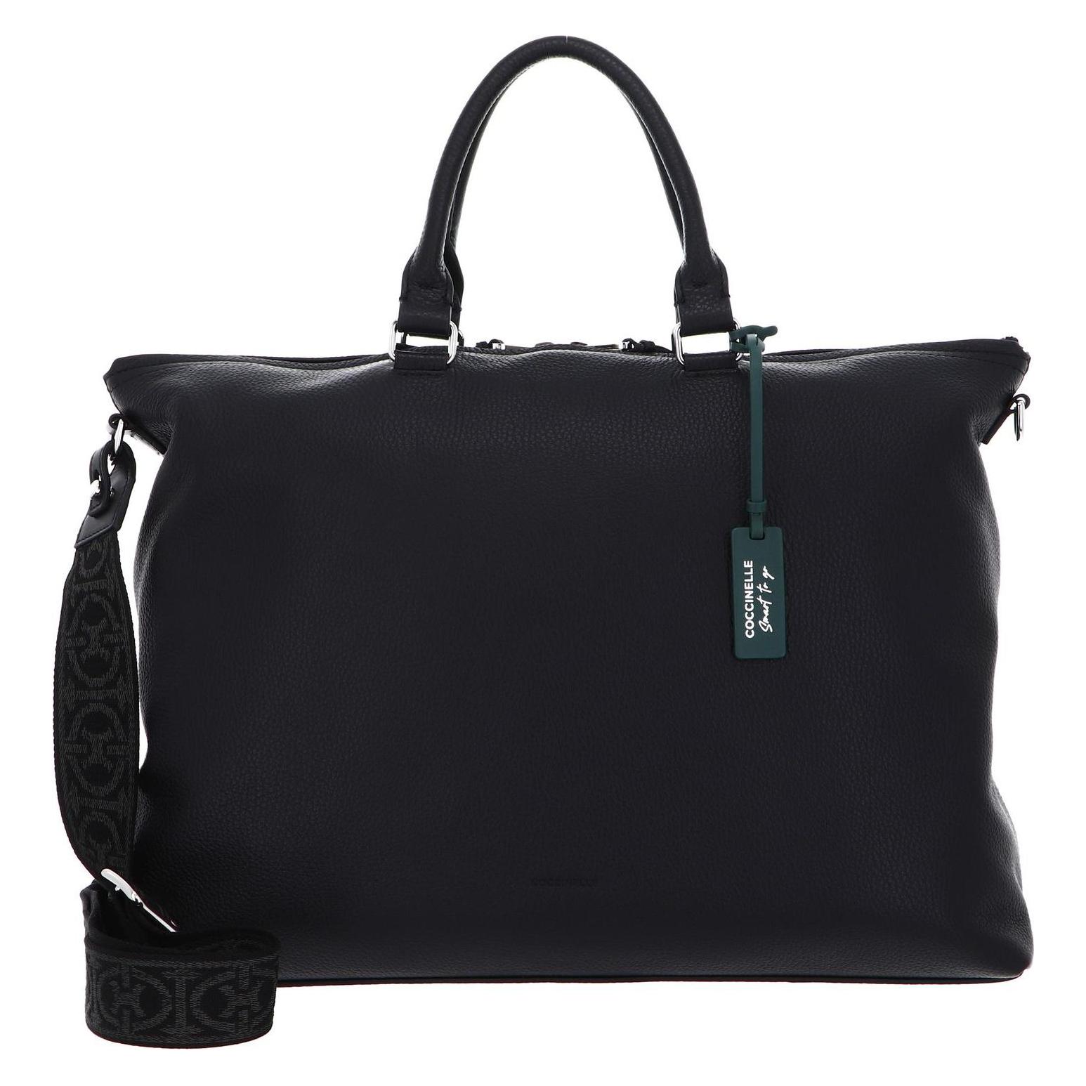 Coccinelle, Handtasche, Man Soft Tote Grained Leather, Schwarz