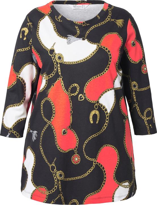 Actual product image Miamoda T-Shirt, A-Linie, Kettenmuster, 3/4-Ärmel (46)