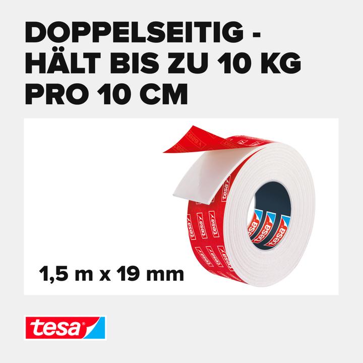 Produktbild tesa Powerbond doppelseitiges Montageband für Fliesen & Metall (19 mm)