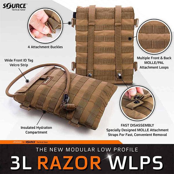 Actual product image Source Razor 3L drinking pouch
