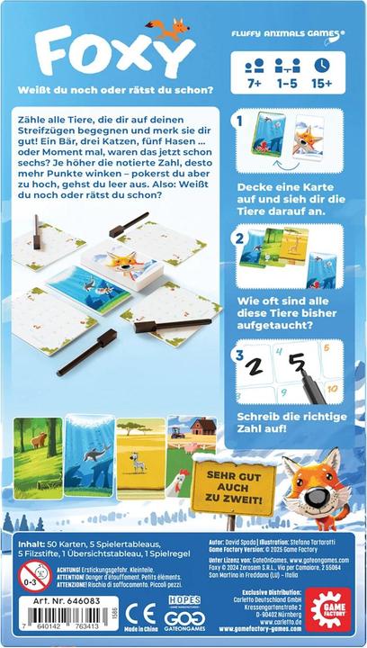 Produktbild Game Factory Foxy (d) (Deutsch, 1 - 5 Spieler)