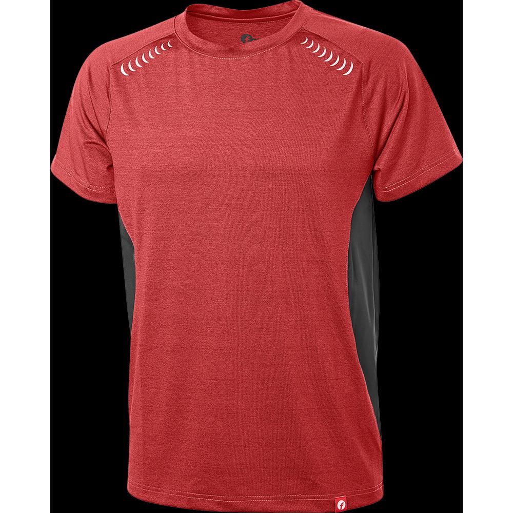 Magni, Herren, Shirt, T-Shirt Quick Dry bordeaux/schwarz meliert Gr. L Fortis Elements, Rot, Schwarz, (L)
