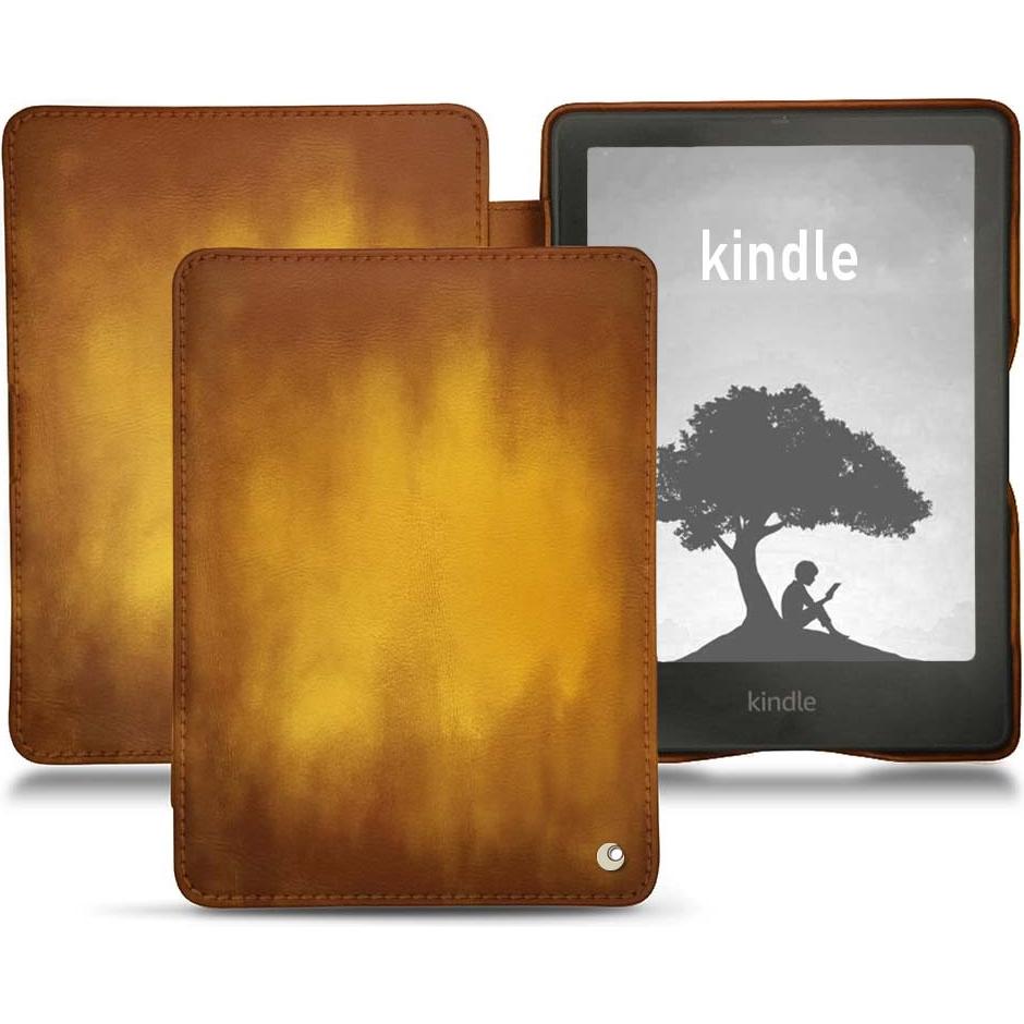 Noreve Lederschutzhülle horizontal (Kindle Signature Edition), Tablet Hülle, Gold