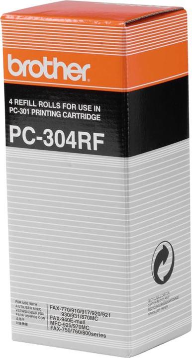 Produktbild Brother PC-302RF Farbband 4er Pack, schwarz