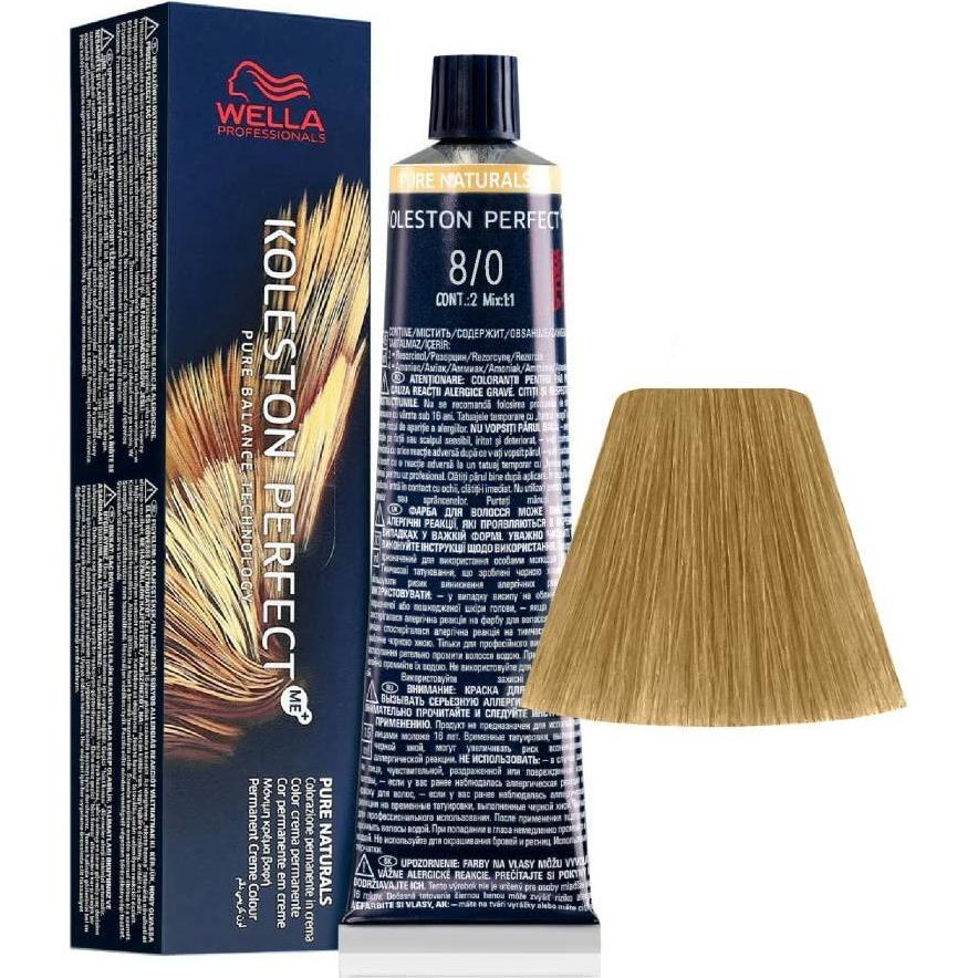 Wella, Tinta per capelli, KOLESTON PERFECT ME+ PURE NATURALS 8/0 60 ml (8/0)