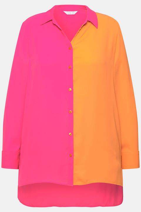 Immagine prodotto Miamoda Bluse, A-Linie, Satin, Colorblocking, Langarm (48)