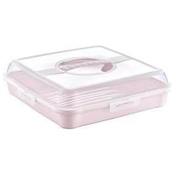 keeeper Kuchenhaube/Partybutler "enrico", nordic-pink herausnehmbare Kuchenplatte, ergonomischer Griff, Kuchentransportb...