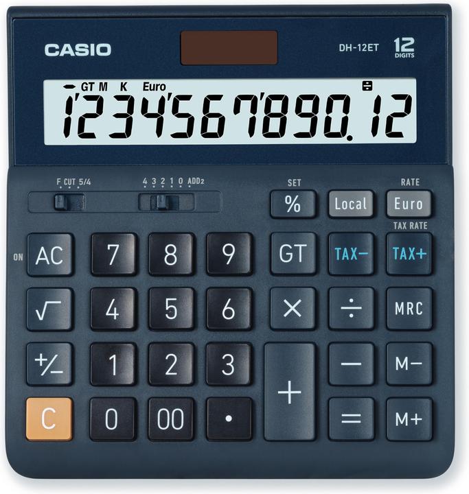 Actual product image Casio Calculator CS-DH-12ET (Batteries)
