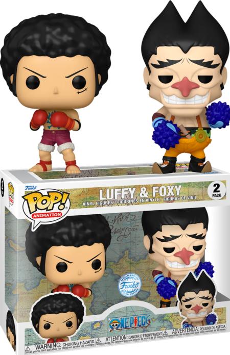 Actual product image Funko POP! 2-Pack One Piece Luffy & Foxy Exclusive