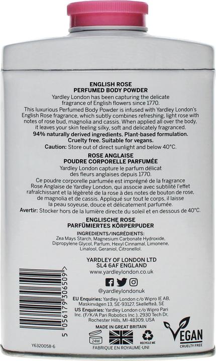 Produktbild Yardley London English Rose Parfümiertes Körperpuder 200g (Körperpuder)