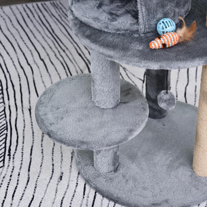 Actual product image PawHut Cat tree (104 cm, Light grey)