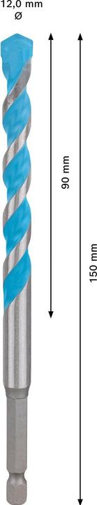 Produktbild Bosch Professional Zubehör EXPERT HEX-9 MultiConstruction Bohrer, 12 x 90 x 150 mm