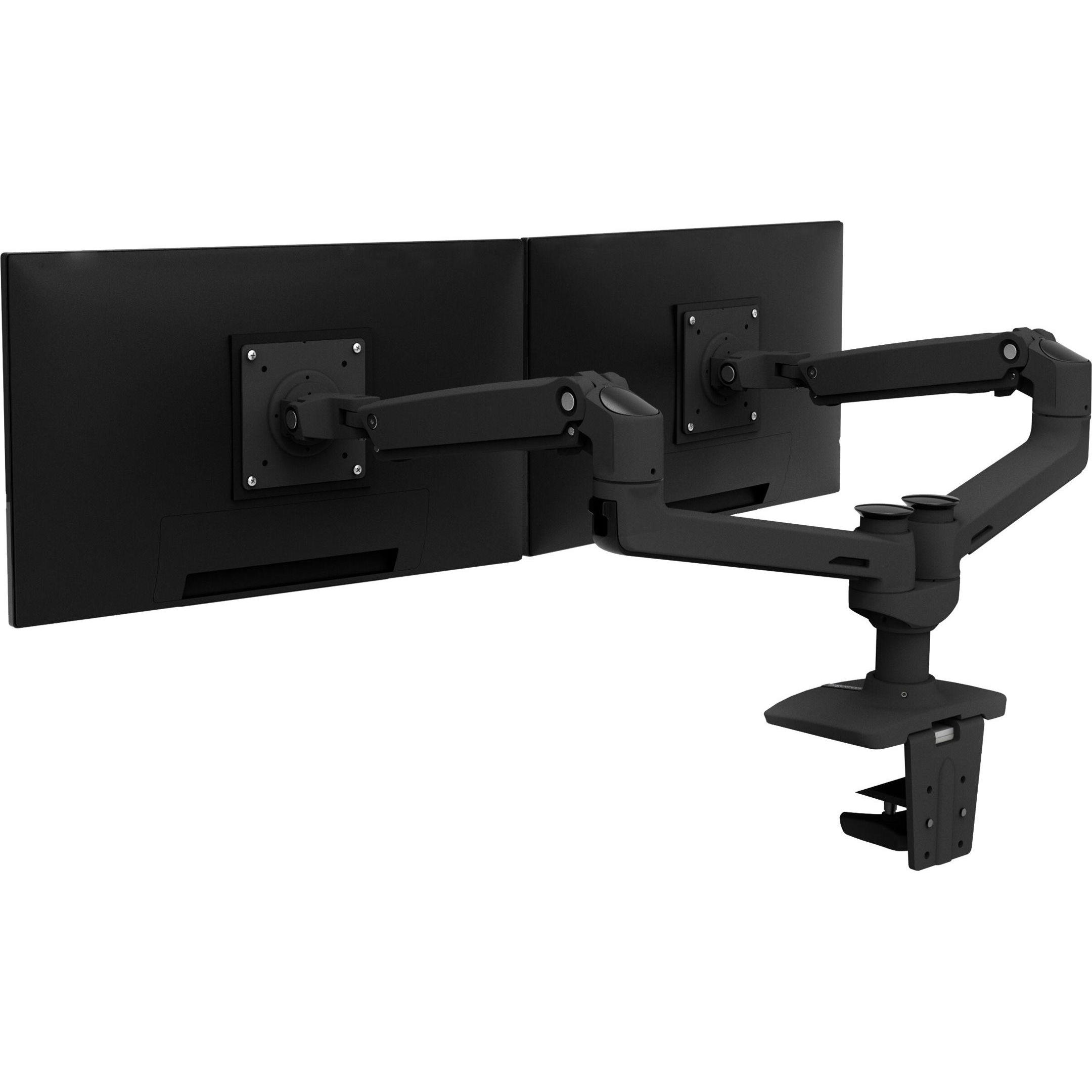 Ergotron LX Monitor Arm mit patentierter CF-Technologie (Tisch, 27"), Monitor Halterung, Schwarz