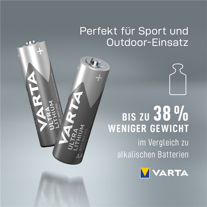 Actual product image Varta Ultra Lithium (2 pcs., AA, 3000 mAh)