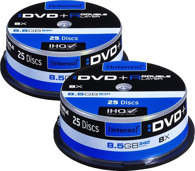Intenso DVD+R Double Layer, 2x 25er-Spindel (25 x)