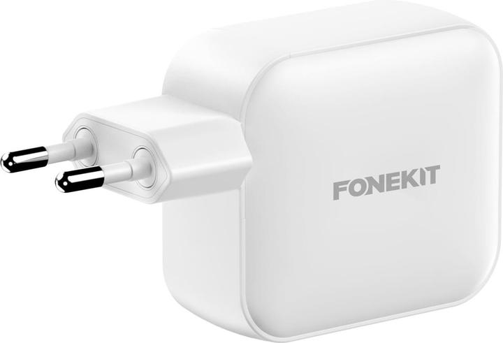 Produktbild FoneKit GaN PD 100W Power Adapter, USB-C + USB-C + USB-A, white (100 W, 3 Ports)