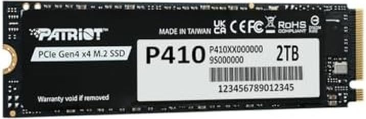 Actual product image Patriot SSD 2TB M.2 P410 PCIe 4.0 5000/4500 (2000 GB, M.2, M.2 2280)