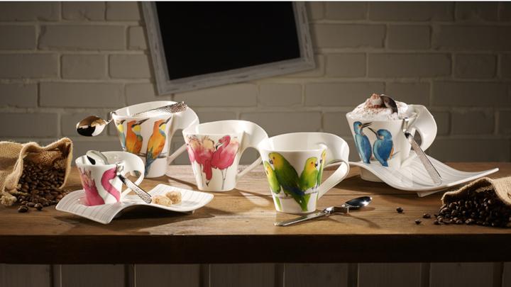 Produktbild Villeroy & Boch Becher mit Henkel (Geschenkkarton) NewWave Caffè Braunwangensittich (300 ml, 1 x)