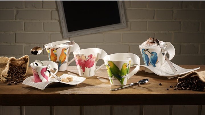 Actual product image Villeroy & Boch Mug with handle (gift box) NewWave Caffè Brown-cheeked Parakeet (300 ml, 1 x)