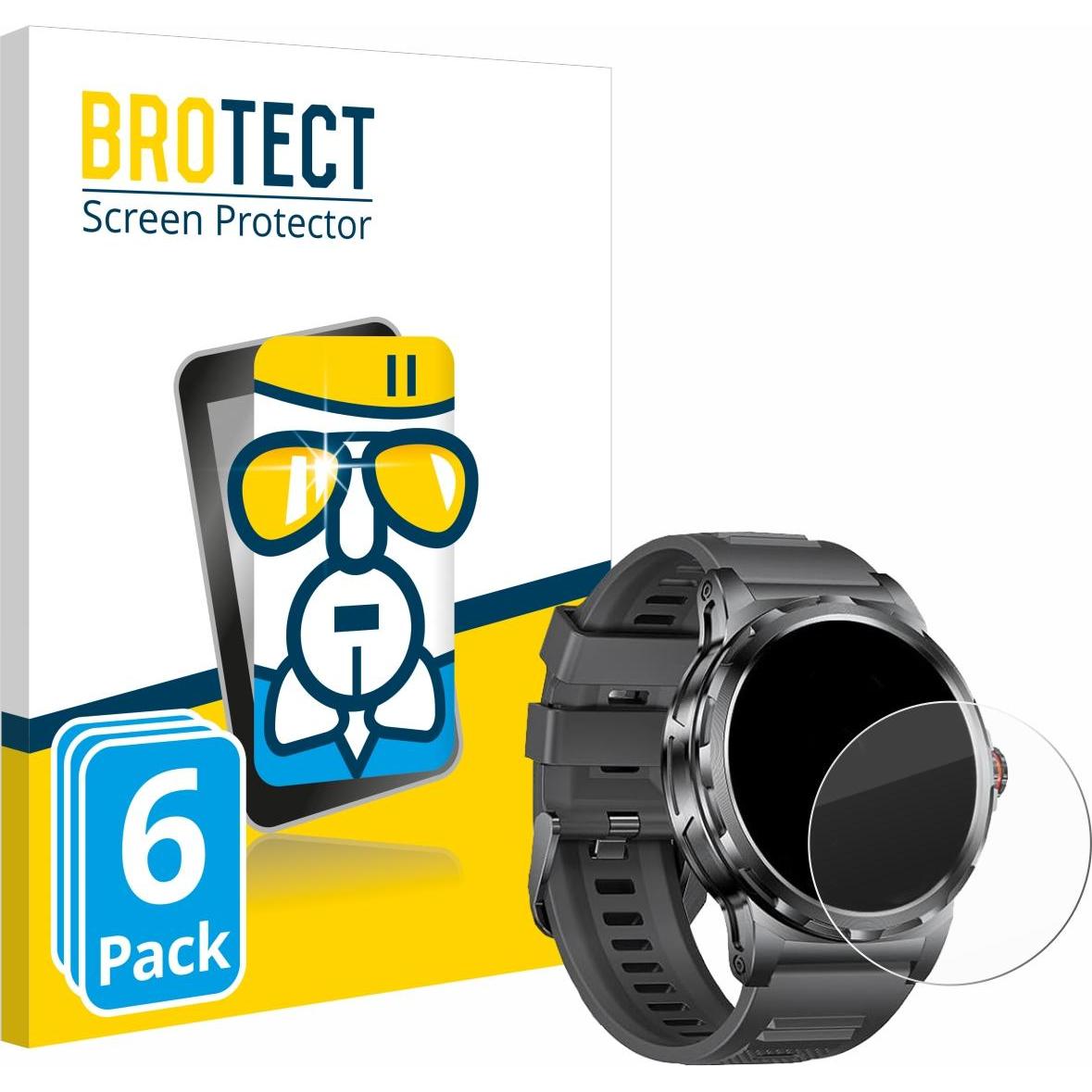 BROTECT Schutzglas Schutzfolie Glas Folie Displayschutz klar, Smartwatch Schutzfolie, Transparent