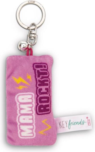 Produktbild Magni NICI Schlüsselanhänger Mini Plüschkissen Mama rockt! mit Glöckchen 8cm