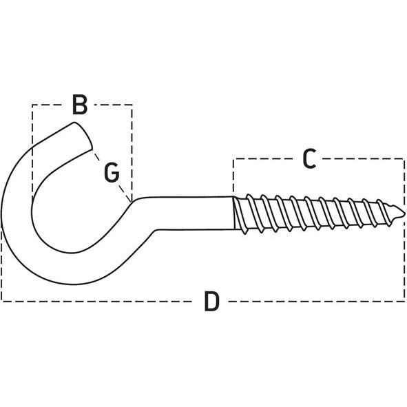 Lohmann & Rauscher, Schrauben, Art.17 Deckenhaken eng. zn 17/120x4,4 (1 Schrauben pro Stück)