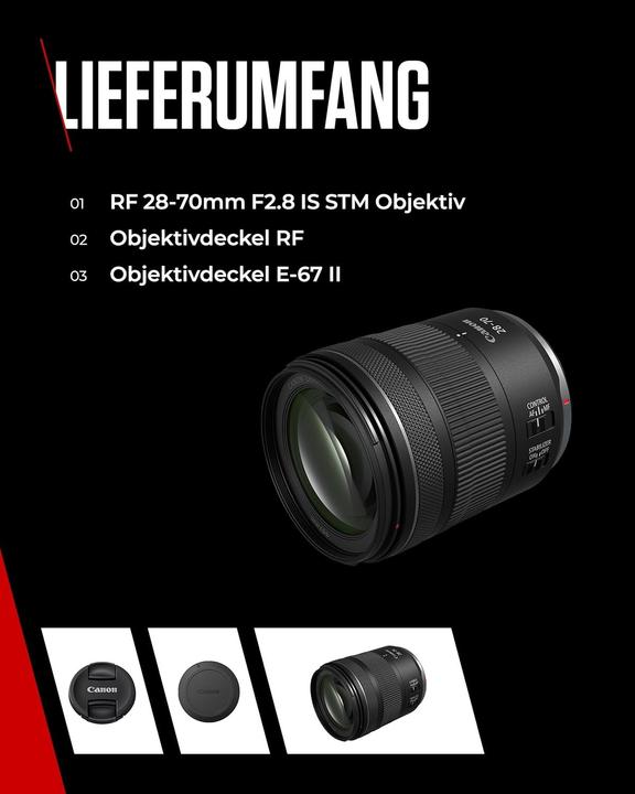 Immagine prodotto Canon RF 28-70mm f/2.8 IS STM (Canon RF, Full frame)