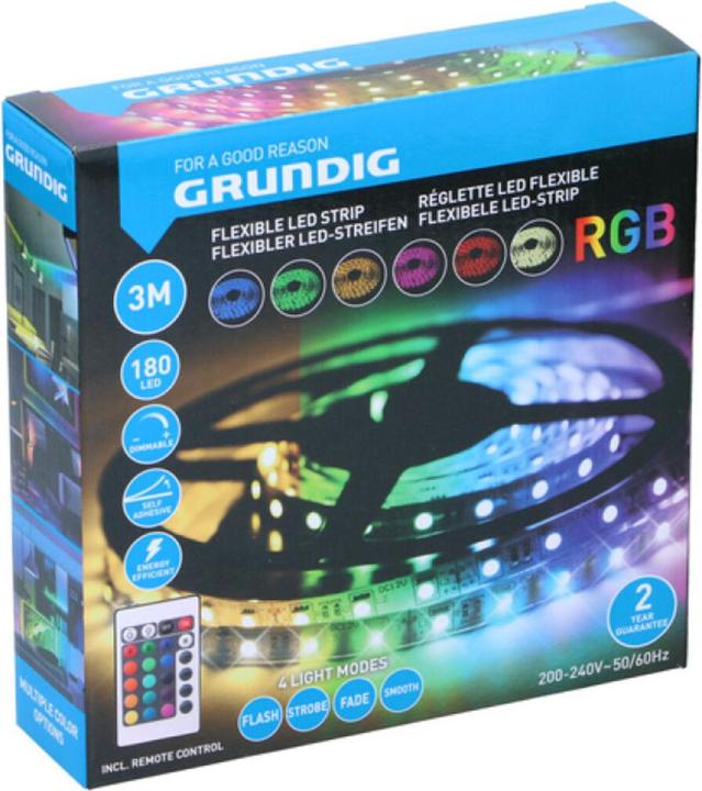 Actual product image Grundig LED stripe 180 SMD LEDs 3 m (Multicoloured, 300 cm, Indoor)