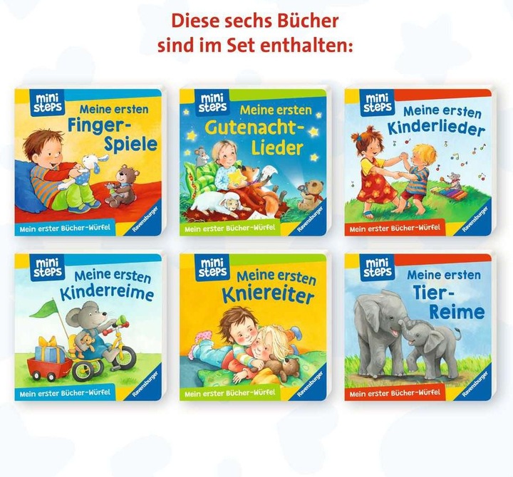 Produktbild Ravensburger ministeps: Mein erster Bücher-Würfel: Lieder, Reime, Fingerspiele (Bücher-Set) (Deutsch)
