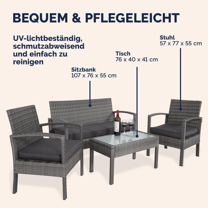 Produktbild Casaria Sitzgruppe (76 x 40 x 41 cm)