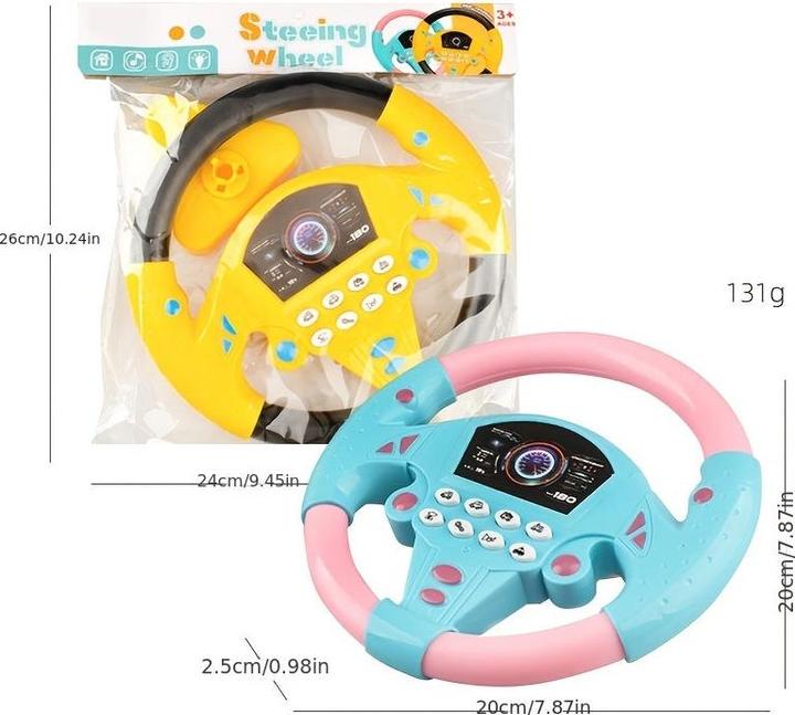 Image du produit Activity Board Jouet de simulation de volant musical Co-Pilot, jouet d'éveil pour enfant, électronique