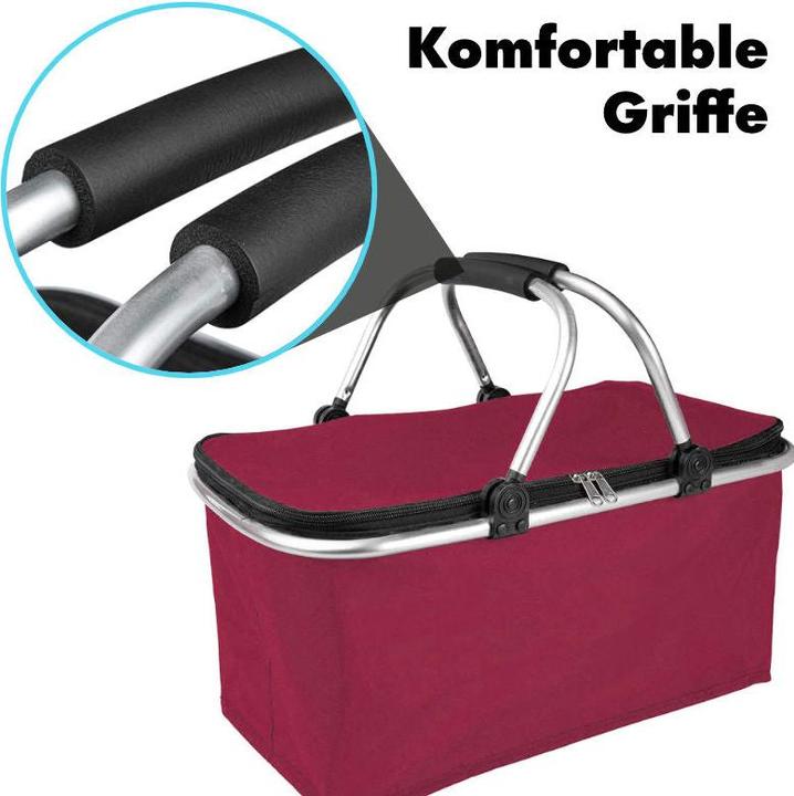 Produktbild Hermex Einkaufskorb Tragekorb Kühlkorb Carrybag Kühltasche Picknickkorb (25 l)