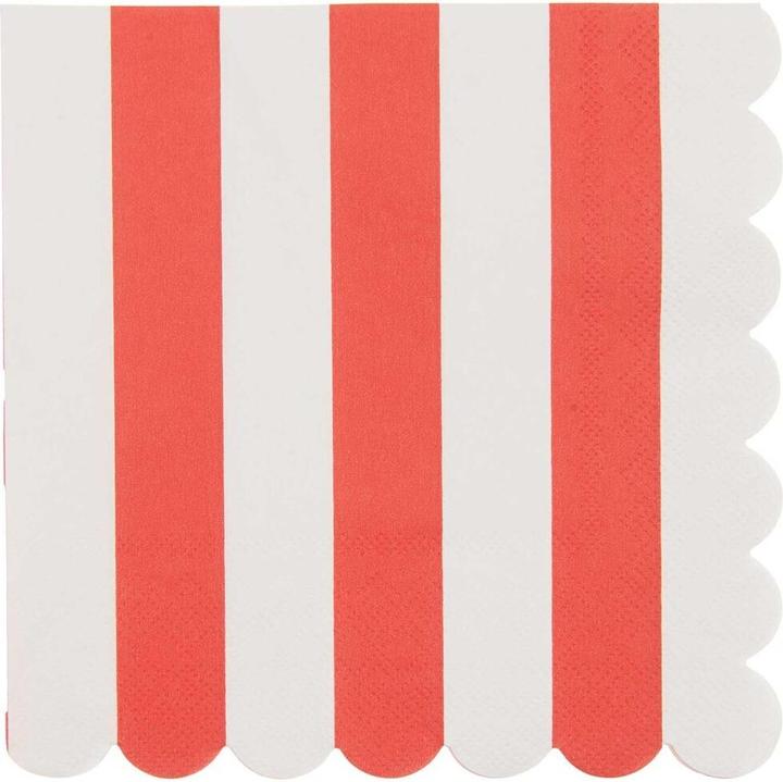 Rico Design Napkins stripes,red/white.400724 (20 pcs., 32 x 31.50 cm)