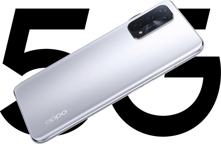 Actual product image OPPO A74 5G (128 GB, Silver, 6.50", Dual SIM, 5G)