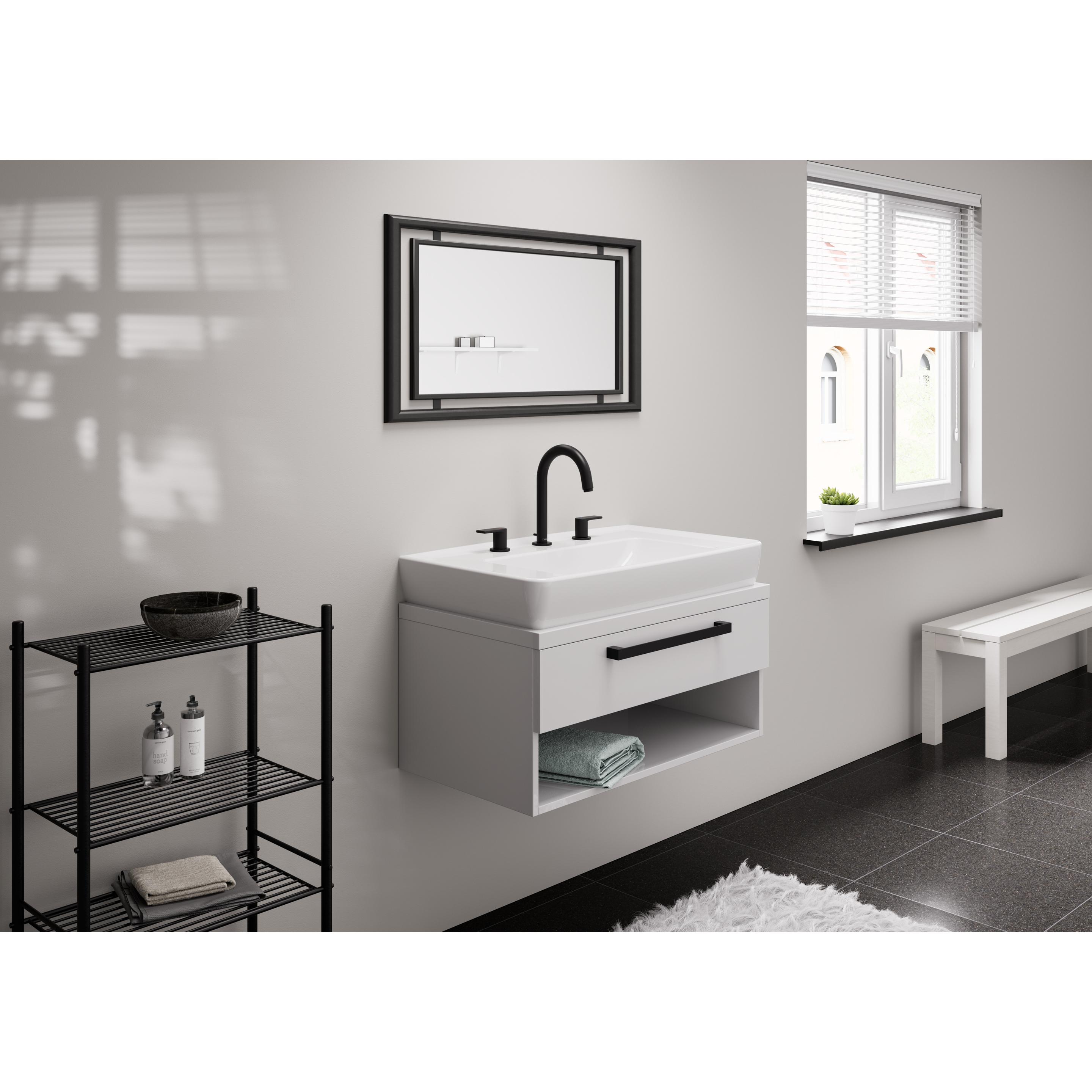 Thumbnail - hansgrohe, Badarmatur, HG 3-Loch-Waschtischarmatur VERNIS Shape m Zugst-Ablaufgarn. 1 1/4Zoll mattschwar