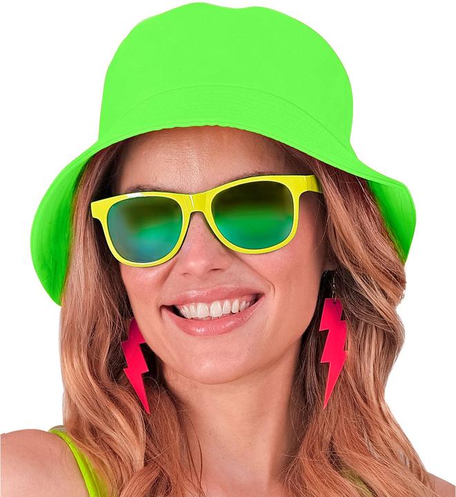 Immagine prodotto Widmann Cappello da pescatore a secchiello anni '80 verde neon