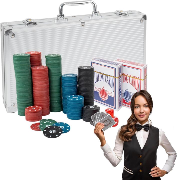 Immagine prodotto H&F Pokerkoffer Set mit 300 Chips