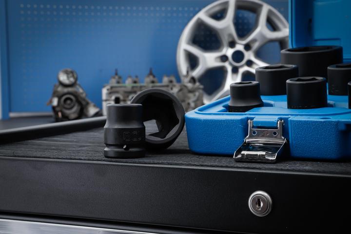 Actual product image BGS Power socket spanner socket set (19 mm, 21 mm, 22 mm, 24 mm, 27 mm, 30 mm, 32 mm, 33 mm, 34 mm, 35 mm, 36 mm, 38 mm, 40 mm, 41 mm, 46 mm, 50 mm, 55 mm)