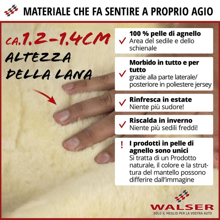 Actual product image Walser Car seat cover lambskin lambskin cover Zoya car seat cover lambskin anthracite
