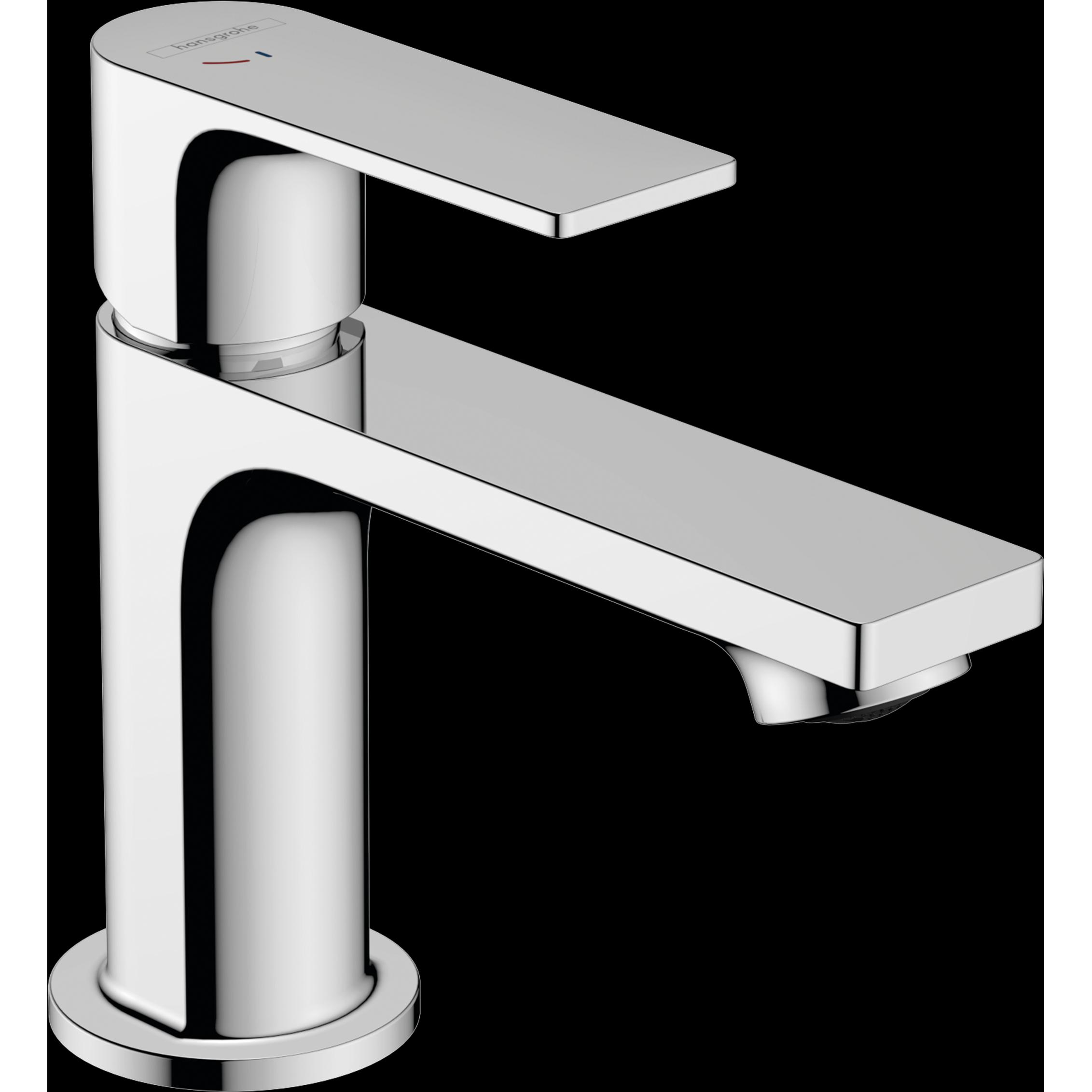 hansgrohe, Badarmatur, Rebris E Einhebel-Waschtischarmatur 80 CoolStart mit Metall Zugstangen-Ablaufgarnitur