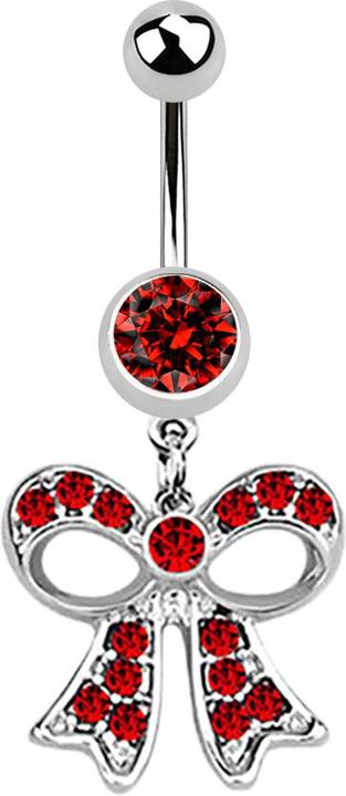 Immagine prodotto Star Piercing Banana in argento con ciondolo a rete rosso (senza ottone, Acciaio chirurgico 316L)