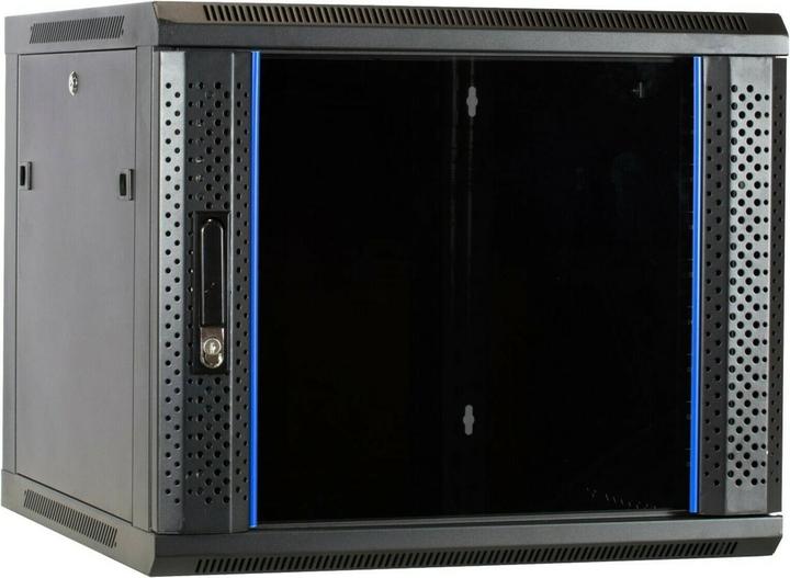 Dsit 9 U server cabinet, 19" wall-mounted housing with glass door (WxDxH) 600 x 600 x 501 mm (9 RU, 19 inch rack)