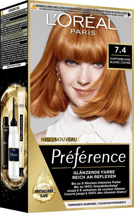 Actual product image L'Oréal Paris Preference Core (7.4 Copper blonde)