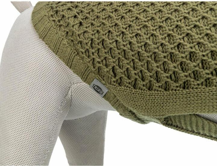 Actual product image Trixie Norwood pullover, M: 45 cm, olive green (M, Dog jumper)