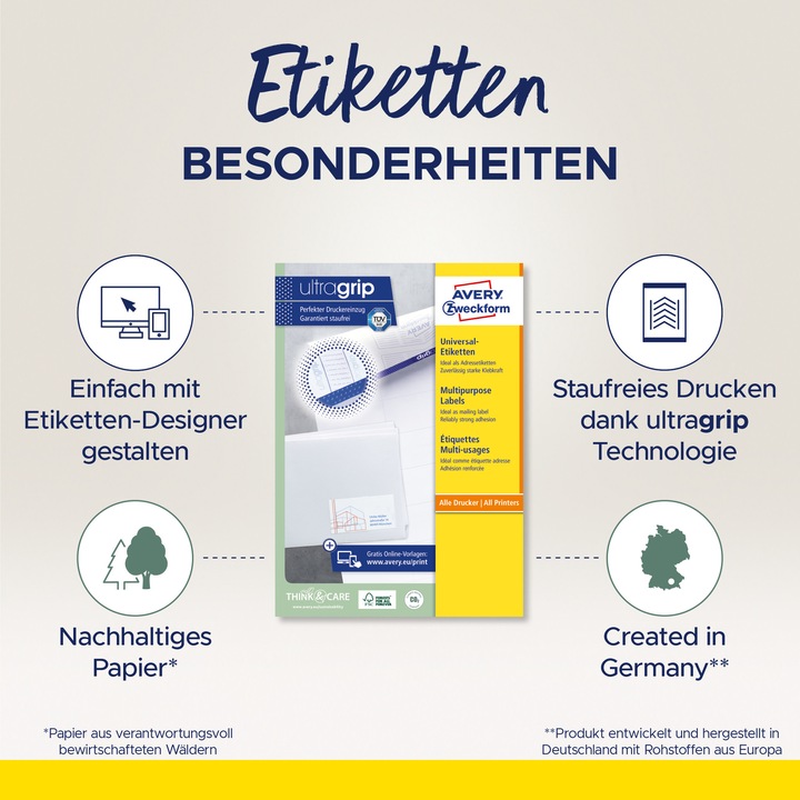 Produktbild Avery Etiketten, Home Office, Kleinpackung