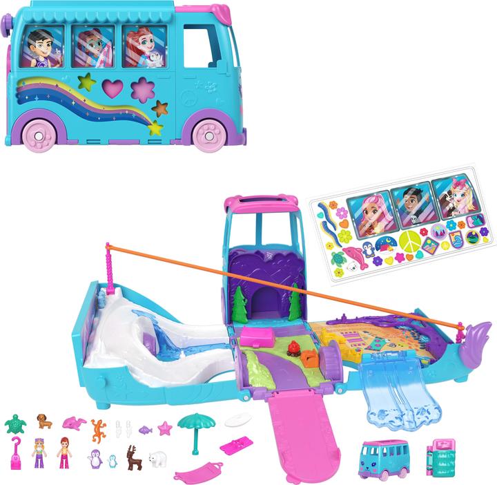 Image du produit Mattel Polly Mini - Τροχοσπιτο Με Ζωακια για 3+ ετών JCC22