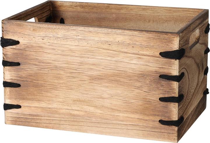 Image du produit Natura Punto Lot de 3 caisses en bois avec ouvertures pour poignées et décorations, 3 tailles