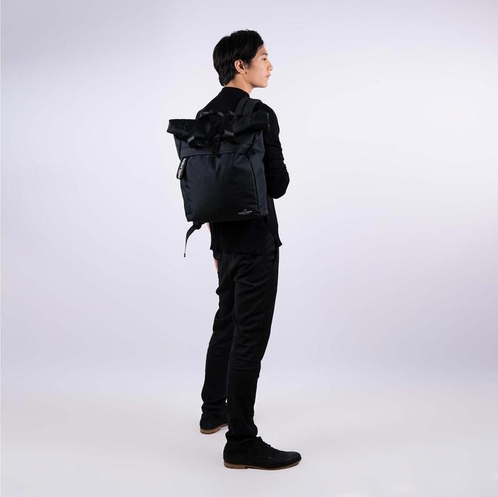 Actual product image Walker Backpack Roll Top 17 - 27 l, Black Melange (27 l)