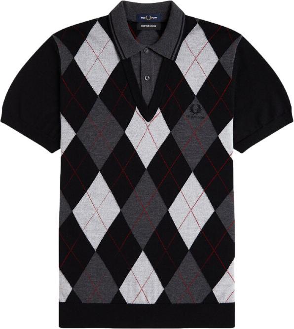 Produktbild Fred Perry Argyle-Muster Polo-Shirt (L)